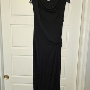 Slouchy Black Sleeveless Dress